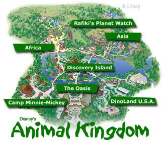 animal kingdom theme park map