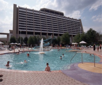 disneys contemporary resort hotel monorail pool